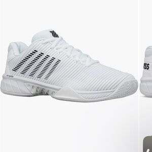 K-Swiss White and Black Athletic Shoes